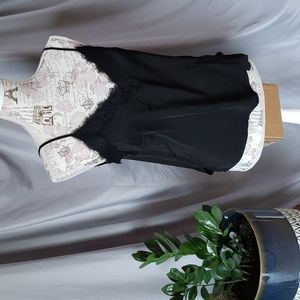 BP silky tank top with eyelash lace